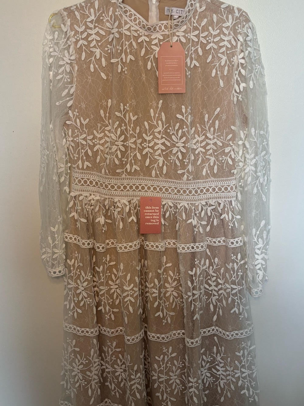 NWT Ivy City Sicily Dress in Champagne Lining - Picture 2 of 6